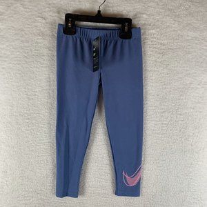 Nike Leggings Girls XS Size‎ 4 Blue Dri-Fit Polyester Stretch Pull On 6822